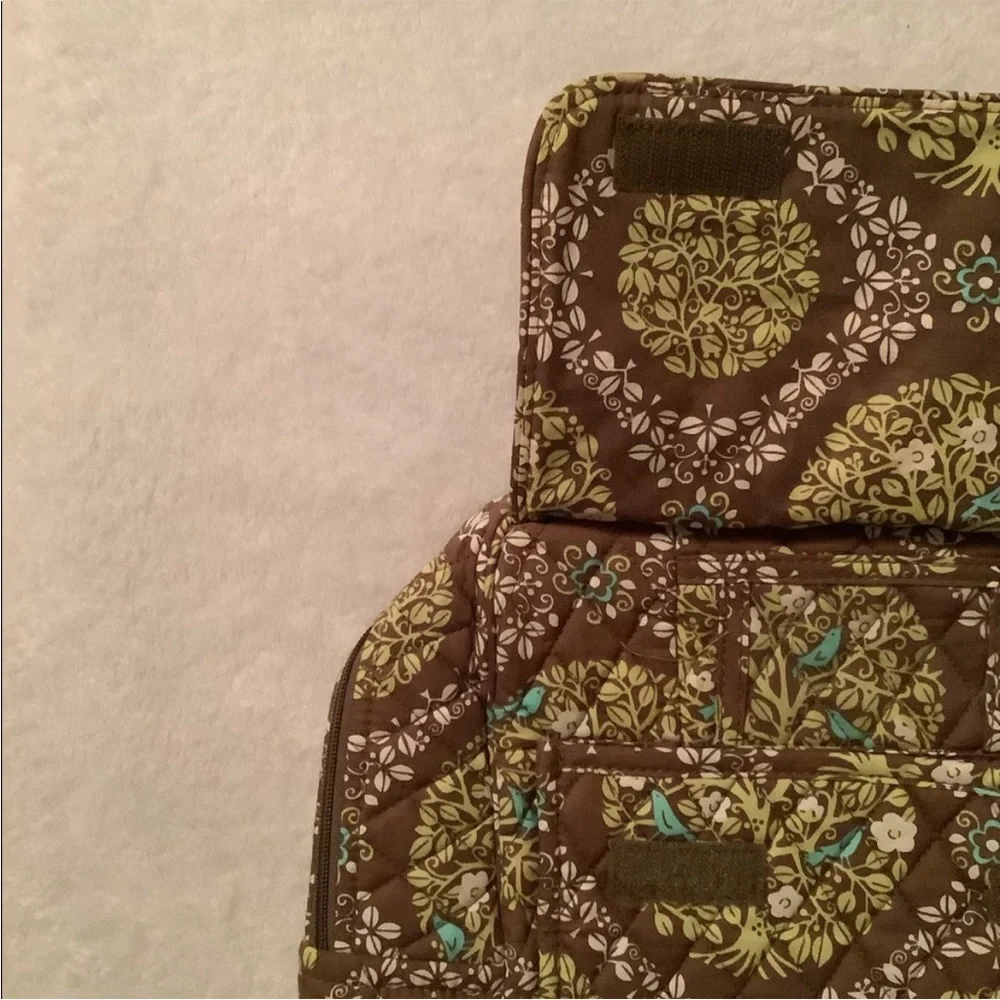 Vera Bradley Brown, Turquoise & Lime Quilted Backpack